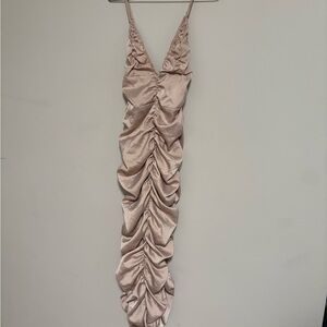 PrettyLittleThing Blush Ruched Dress